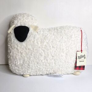 Woolrich X Target Sheep Shaped Throw 15" x 20" Pillow Lamb Cream White Black NEW